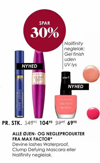 Matas Alle øjen- og negleprodukter fra max factor tilbud