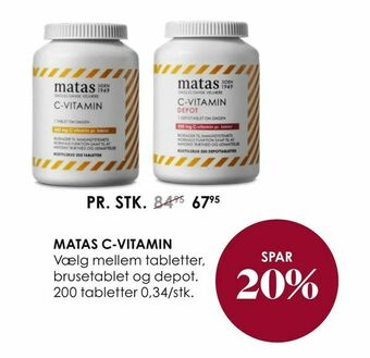 Matas Matas c-vitamin tilbud