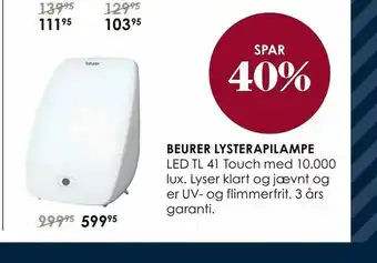 Matas Beurer lysterapilampe tilbud