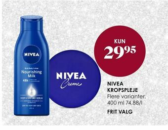 Matas Nivea kropspleje tilbud