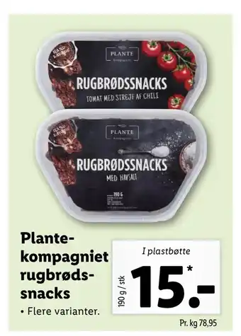 Plantekompagniet rugbrødssnacks