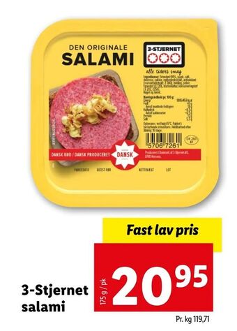 Let-Køb 3-Stjernet salami tilbud