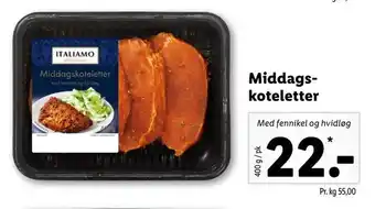 Let-Køb Middags- koteletter tilbud