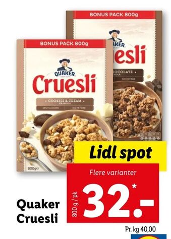 Let-Køb Quaker Cruesli tilbud