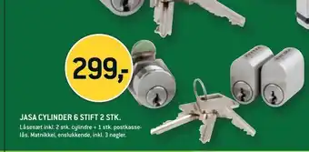 XL-BYG Jasa cylinder 6 stift 2 stk tilbud