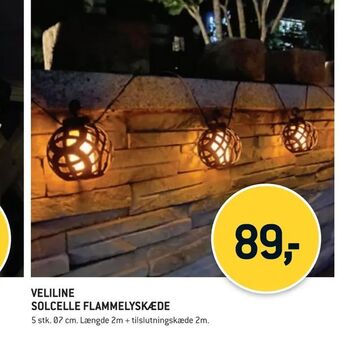 XL-BYG Veliline solcelle flammelyskæde tilbud