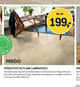 XL-BYG Pergo kyst eg plank laminatgulv tilbud