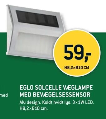 XL-BYG Eglo solcelle væglampe med bevægelsessensor tilbud