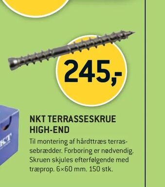 XL-BYG Nkt terrasseskrue high-end tilbud