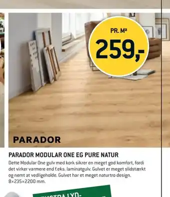 XL-BYG Parador modular one eg pure natur tilbud