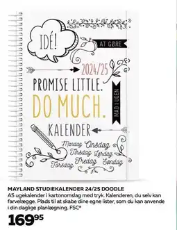 Bog & idé MAYLAND STUDIEKALENDER 24/25 DOODLE tilbud