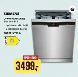 Skousen SIEMENS OPVASKEMASKINE tilbud