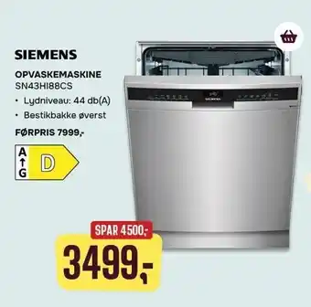 Skousen SIEMENS OPVASKEMASKINE tilbud