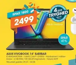 Expert ASUS VIVOBOOK 14'' BÆRBAR tilbud