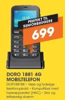 Expert DORO 1881 4G MOBILTELEFON tilbud