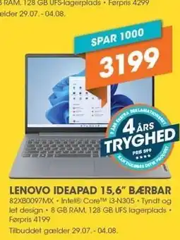 Expert LENOVO IDEAPAD 15,6'' BÆRBAR tilbud