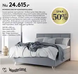 SengeSpecialisten WONDERLAND W9 KONTINENTALSENG tilbud