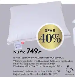 SengeSpecialisten RINGSTED DUN SVINEDRENGEN HOVEDPUDE tilbud