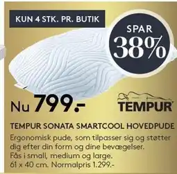 SengeSpecialisten TEMPUR SONATA SMARTCOOL HOVEDPUDE tilbud