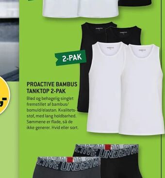 XL-BYG Proactive bambus tanktop 2-pak tilbud
