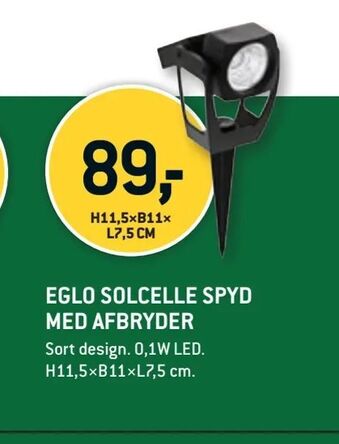 XL-BYG Eglo solcelle spyd med afbryder tilbud