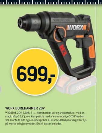 Worx borehammer 20v