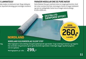 XL-BYG Nordland gulvunderlag silent step tilbud