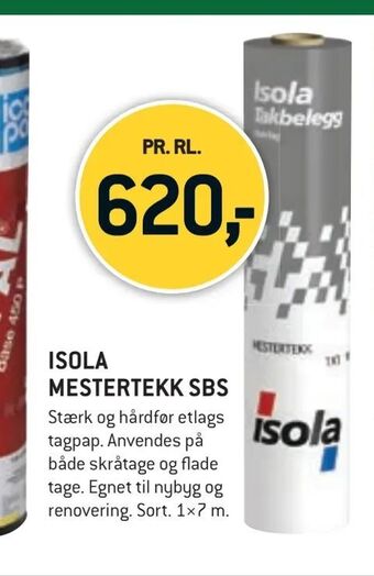 XL-BYG Isola mestertekk sbs tilbud