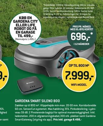 XL-BYG Gardena smart sileno 800 tilbud