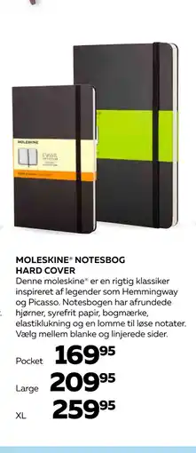 Bog & idé MOLESKINE NOTESBOG HARD COVER tilbud