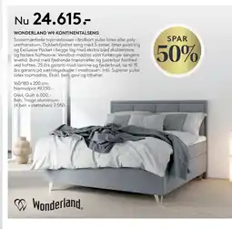SENG WONDERLAND W9 KONTINENTALSENG tilbud