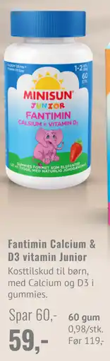 Helsam Fantimin Calcium & D3 vitamin Junior tilbud