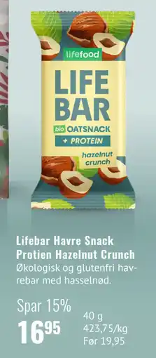 Lifebar Havre Snack Protien Hazelnut Crunch
