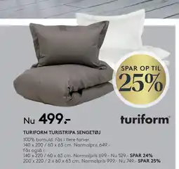 SENG TURIFORM TURISTRIPA SENGETØJ tilbud