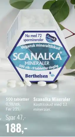 Scanalka Mineraler