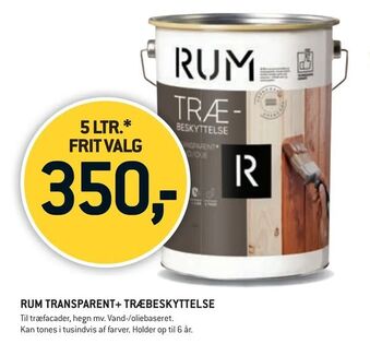 XL-BYG Rum transparent+ træbeskyttelse tilbud