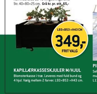Kapillærkasseskjuler m/hjul