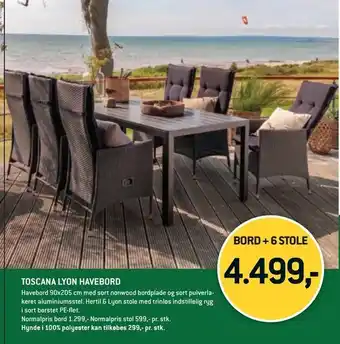 XL-BYG Toscana lyon havebord tilbud