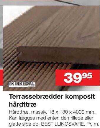 Terrassebrædder komposit hårdttræ
