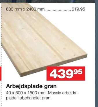 Bauhaus Arbejdsplade gran tilbud