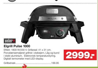 Bauhaus Elgrill Pulse 1000 tilbud