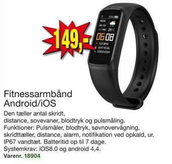 Harald Nyborg Fitnessarmbånd Android/iOS tilbud