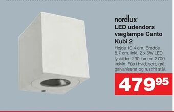 Bauhaus LED udendørs væglampe Canto Kubi 2 tilbud