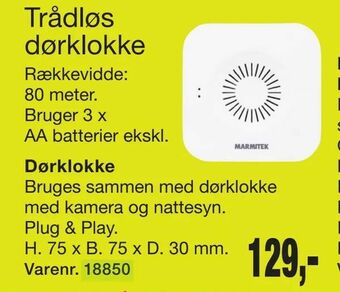 Harald Nyborg Trådløs d ørklokke tilbud