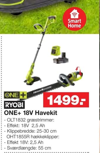 Bauhaus ONE+ 18V Havekit tilbud