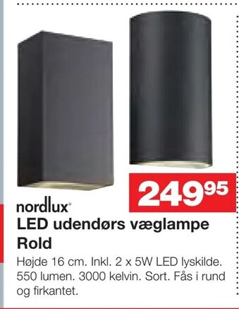 Bauhaus LED udendørs væglampe Rold tilbud