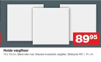 Hvide vægfliser