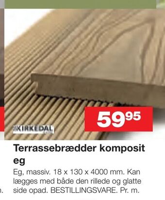 Bauhaus Terrassebrædder komposit eg tilbud