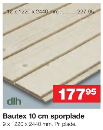 Bautex 10 cm sporplade