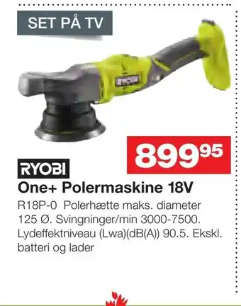 Bauhaus One+ Polermaskine 18V tilbud